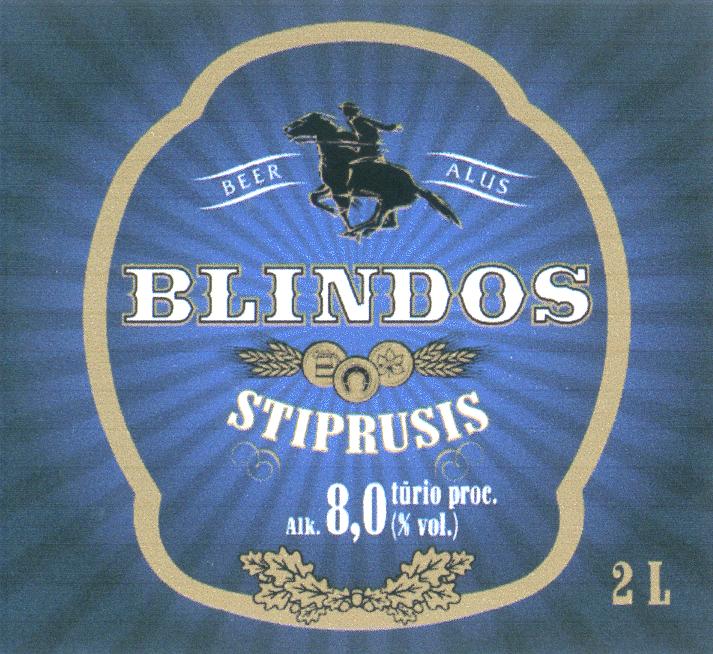 Prekės ženklas: BLINDOS STIPRUSIS BEER ALUS